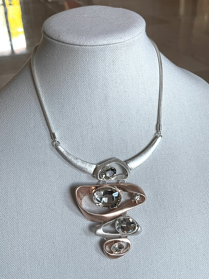 Silver Gold Mixed Necklace