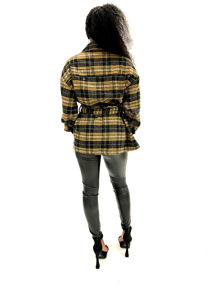 Checkered Long Sleeve Outerwear
