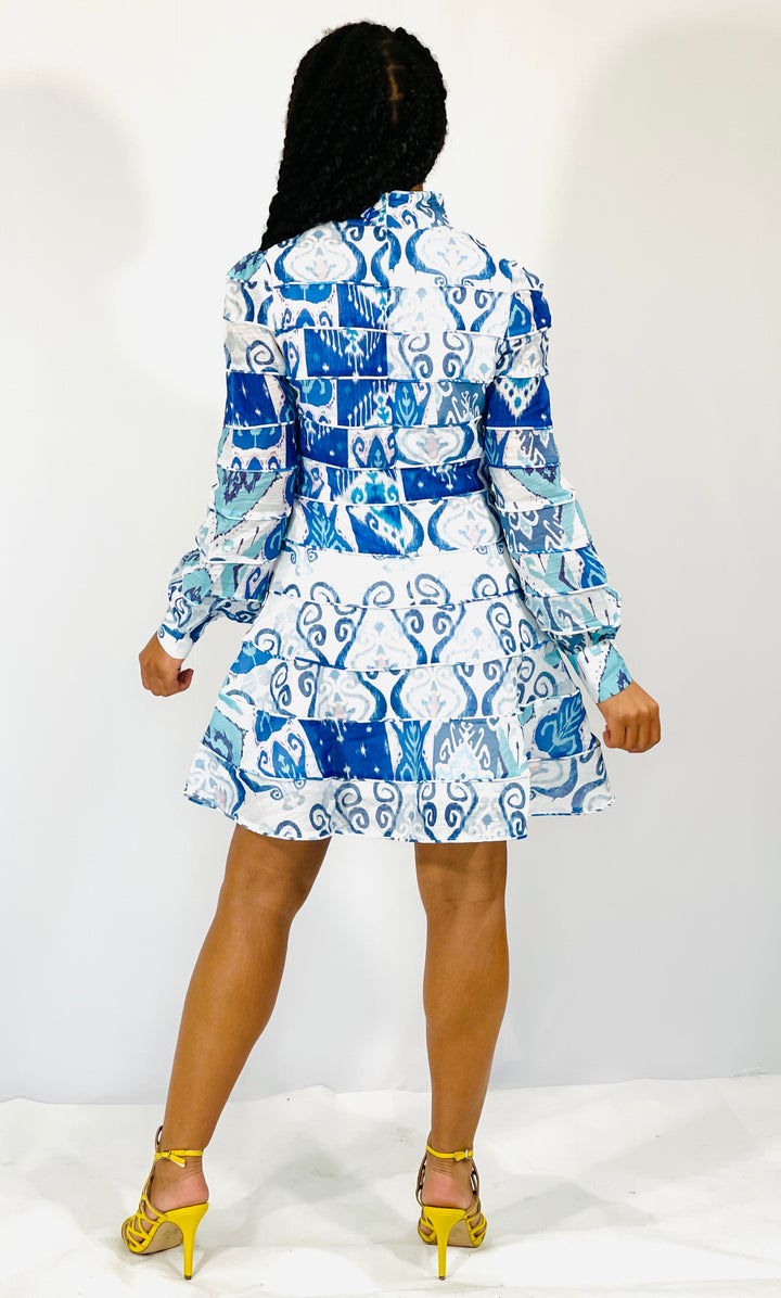 Floral Blue Designer Dress