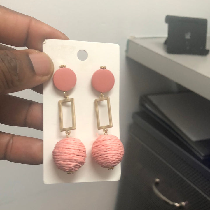 Pink Dangling Earrings