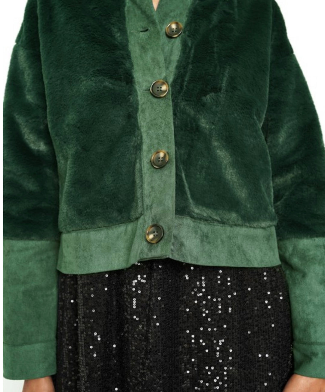 Olive Green Fur Coat