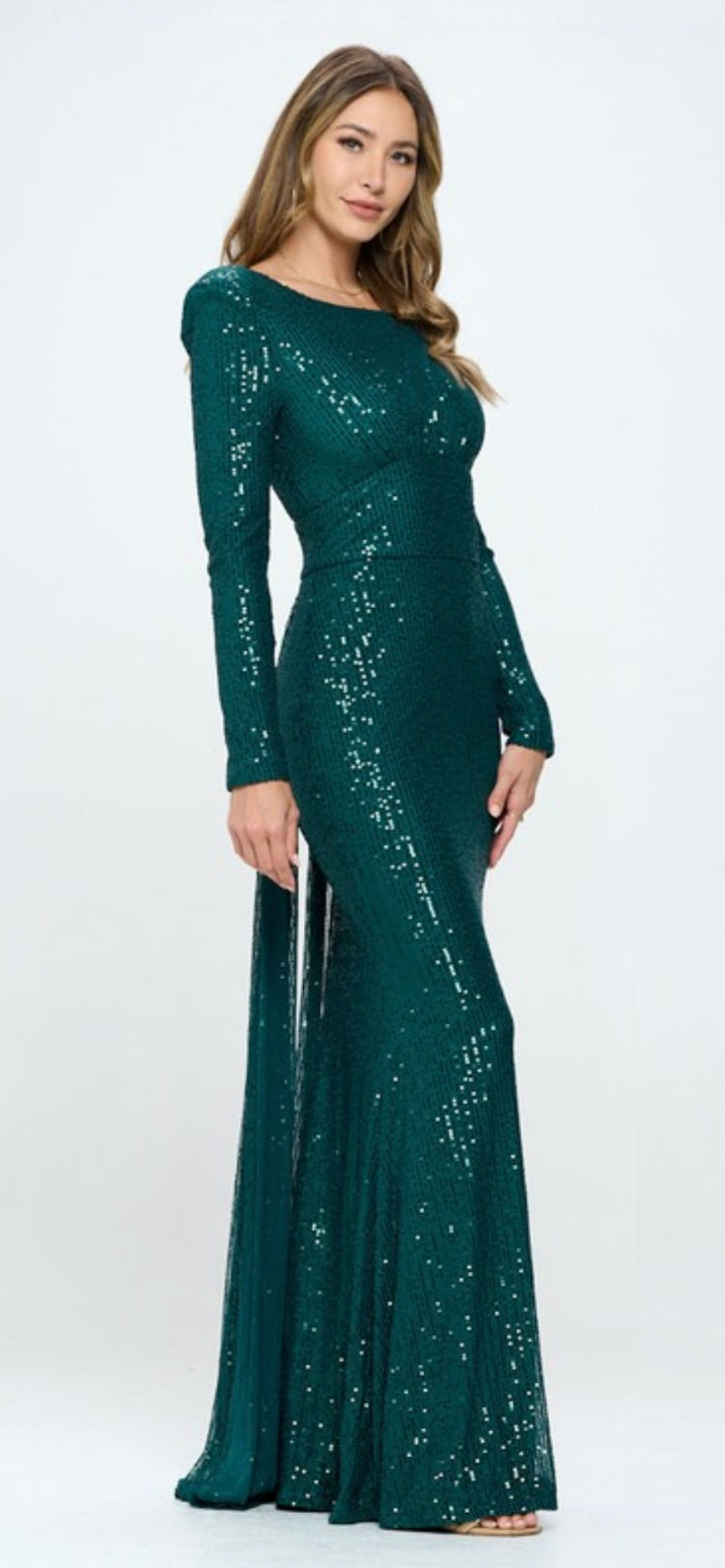 Hunter Green Sequined Dress
