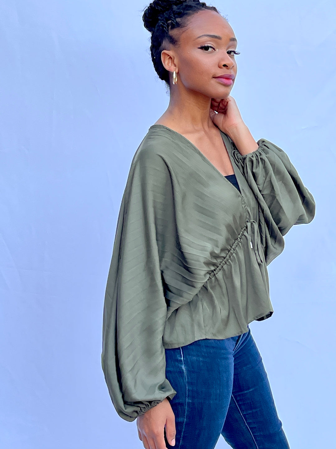 Sassyn Olive Green Blouse