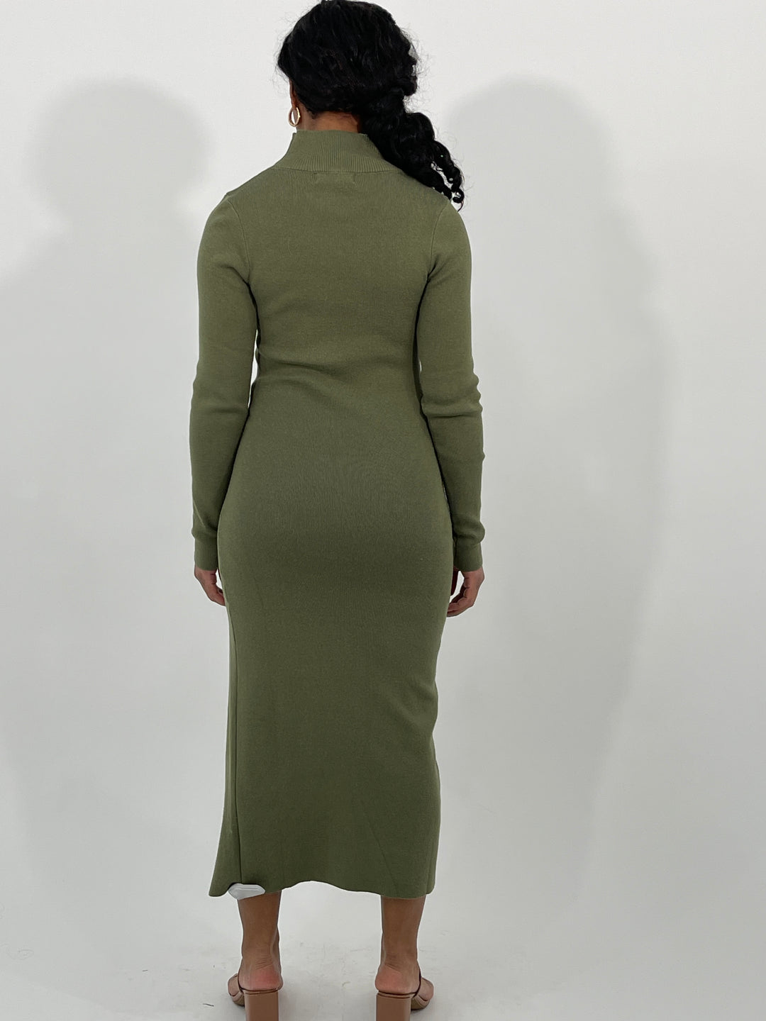 Olive Green Midi Dress