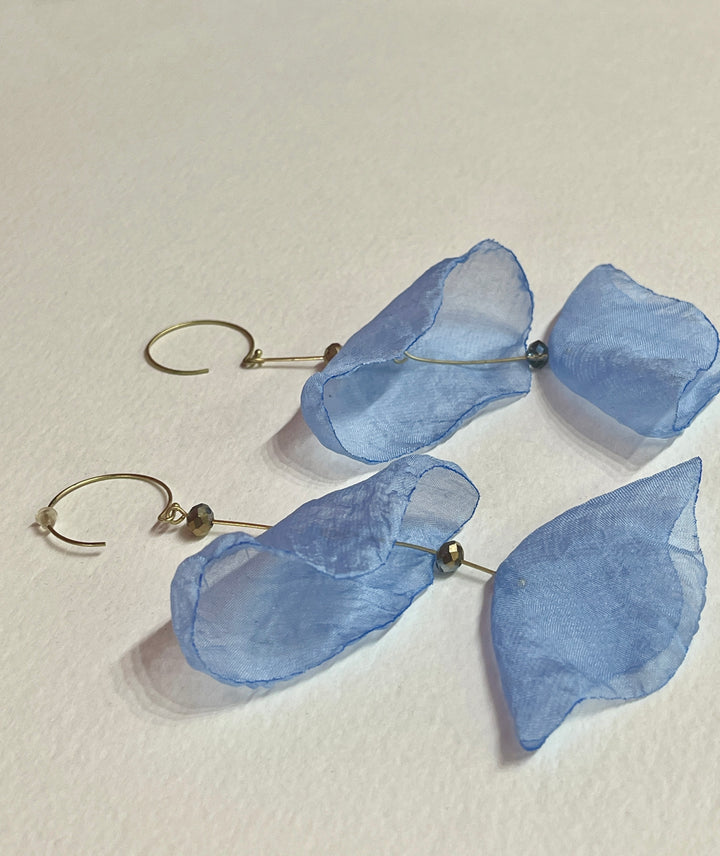 Blue Leafed Earrings
