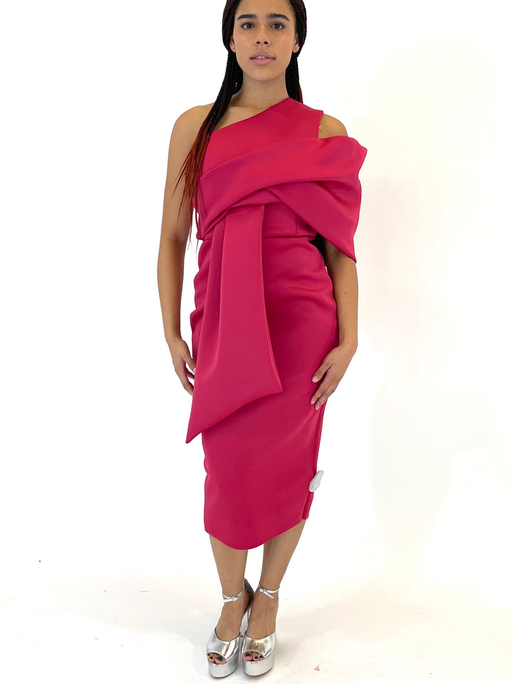 Stylish Pink Off Shoulder Dress
